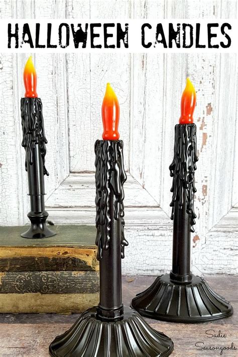 Creepy Candles For Halloween From Christmas Window Candles Vintage