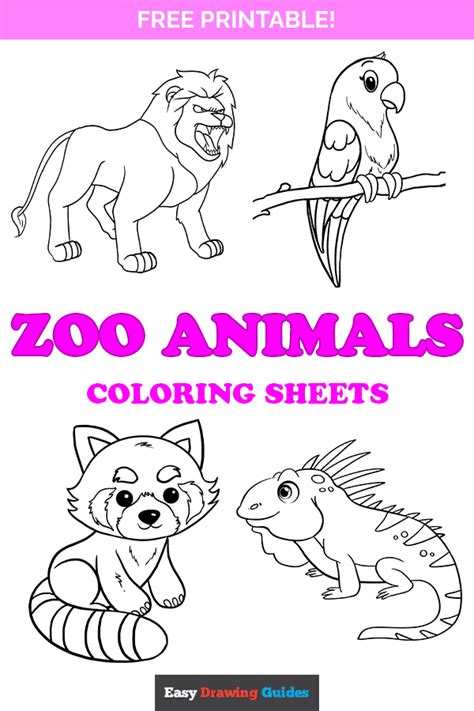 Free Printable Zoo Animals Coloring Pages For Kids