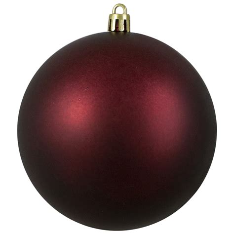 Matte Burgundy Shatterproof Christmas Ball Ornament 4 100mm
