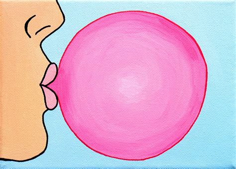 Bubble Gum Bubble Pop Art Painting On Miniature Artfinder