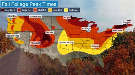 Fall Foliage Map Tracker Current Status And Peak Times Weather