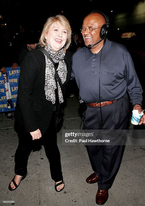 Actress Teri Garr Poses With Biff Henderson As She Arrives At The Ed