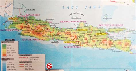 Peta Wilayah Negara Atlas Pulau Jawa