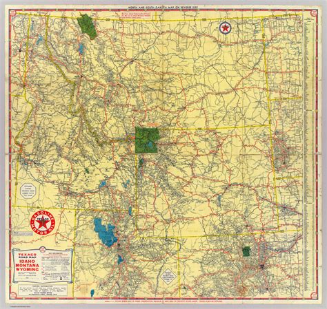 Road Map Idaho Mont Wyo David Rumsey Historical Map Collection