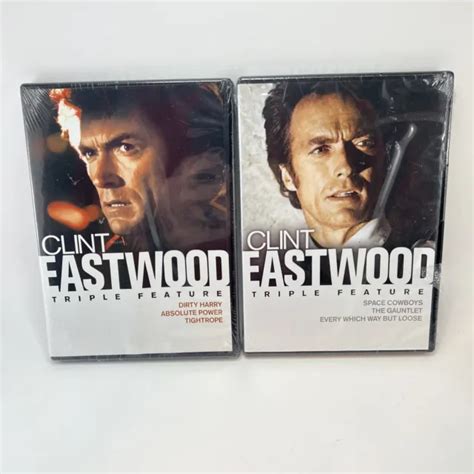 Clint Eastwood Triple Feature Dvd Lot Dirty Harry Tightrope Space