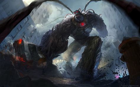 Hd Wallpaper Art Artwork Creature Fantasy Giant Monster Warrior