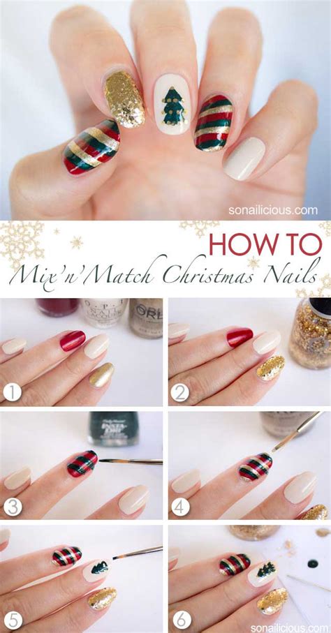 easy christmas nail designs tutorials   step  step fashioneven