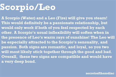 Maybe you would like to learn more about one of these? Leo and Scorpio... So TRUE. Romance is a huge part of our ...
