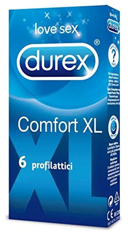A size larger than regular durex condoms. Durex- profilattici comfort xl 6pz | TuttoDetersivi.it