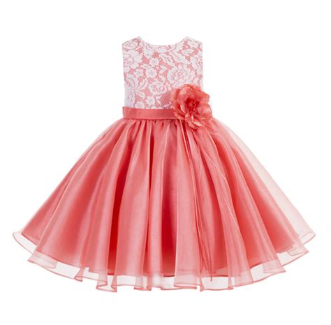 Lace Organza Flower Girl Dress Elegant Formal Junior Beauty Pageant Br