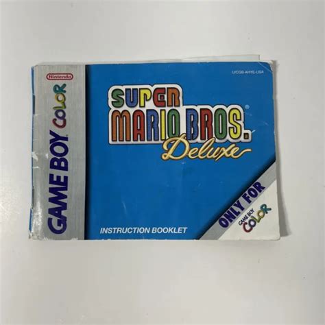 SUPER MARIO BROS Deluxe Nintendo Game Boy Color Manual Only