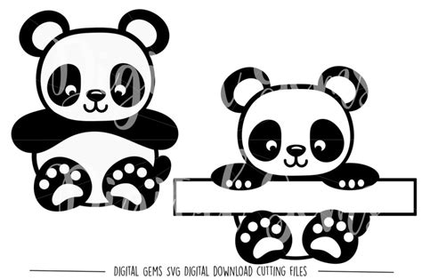 Clipart Dxf Vector Art Png Eps Giant Panda Svg Svg  Pandas Face