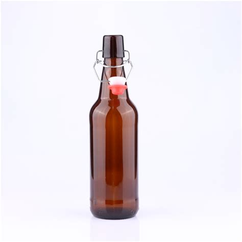 Bulk 500ml Clear Glass 16oz Swing Top Beer Bottle High Quality Empty