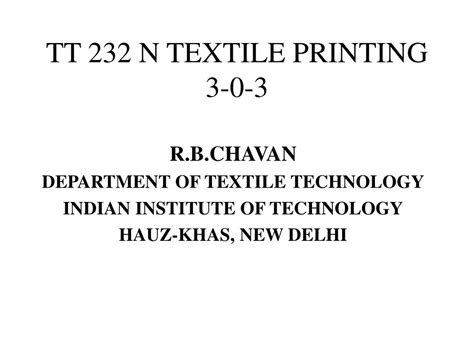 Ppt Tt 232 N Textile Printing 3 0 3 Powerpoint Presentation Free