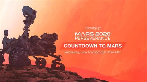 Nasas Mars 2020 Perseverance Rover Countdown To Mars Youtube