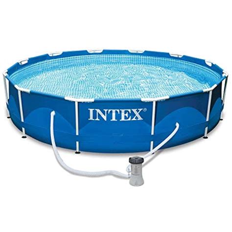 Intex 12 Ft X 30 Inches Metal Frame Set Above Ground Swimming Pool With