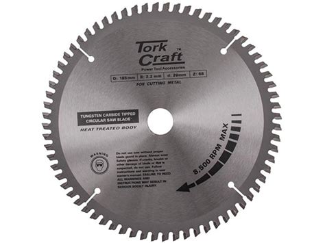 Garden And Diy Tork Craft Tct Steel Cutting Blade 185x68t 2016 Tcs18568