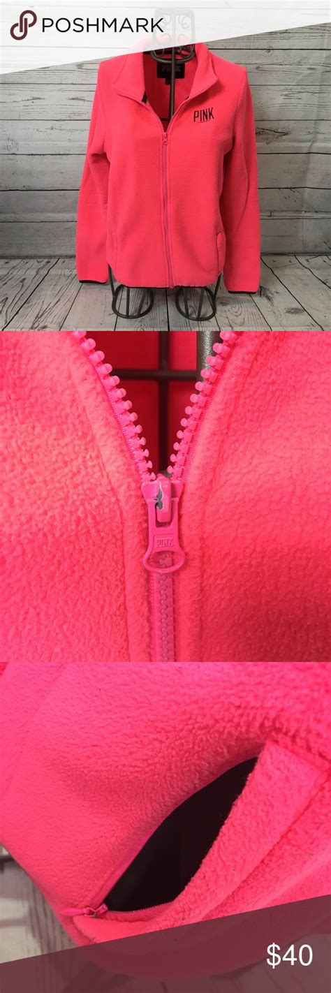 Pink Victorias Secret Fleece Jacket Fleece Jacket Pink Victorias