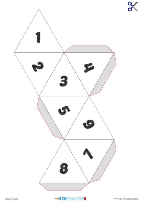 Create Dice Nets With Your Own Numbering Words And Letters