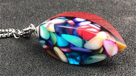 Resin Art Amazing Colour Gemstone Pendant Jewelry Epoxy Resin Art