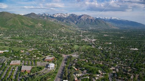 Salt Lake City Suburbs Wasatch Range Salt Lake City Utah Aerial