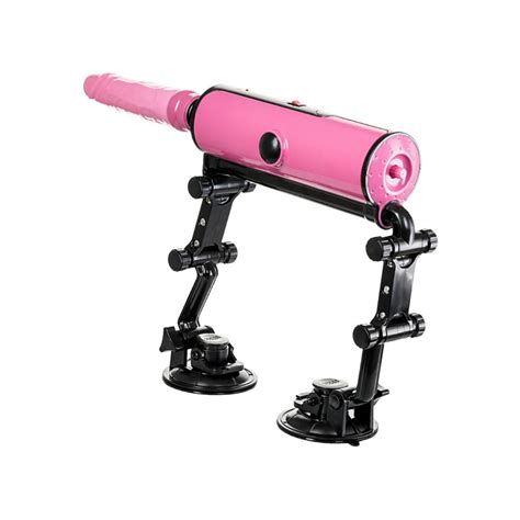 sex machine pink punk con dildo riscaldante vibrante e movimento su e giù
