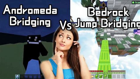 Fastest Bridging Method In Minecraft Andromeda Bridging Vs Jump