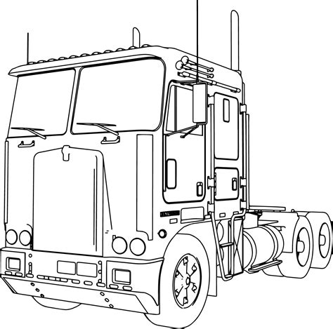 Tractor Trailer Sketch At Explore Collection Of