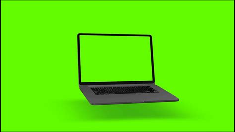 Your laptop screen stock images are ready. 4K Video. Laptop (Notebook) Turning On With Green Screen ...