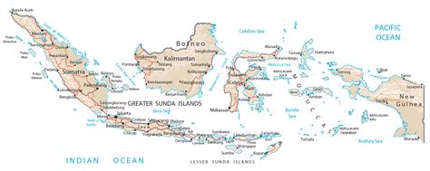 Indonesia Map Cities And Roads Gis Geography