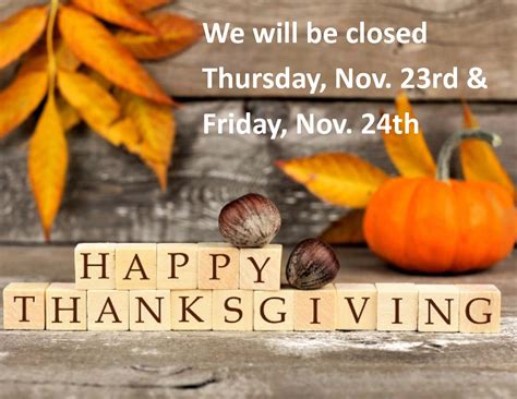 Free Printable Closed For Thanksgiving Signs