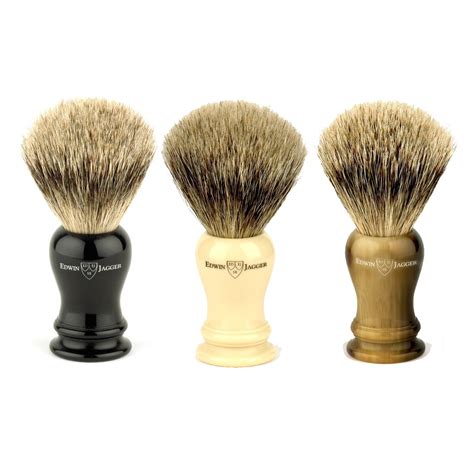 Pure Badger Shaving Brush Ebony Imitation Ivory Horn Productionbrush