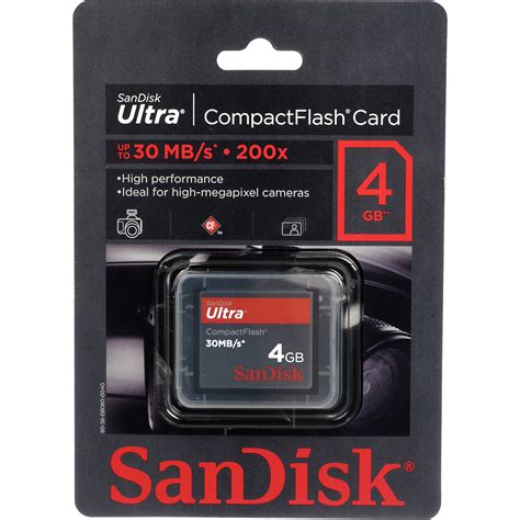 Sandisk 4gb Compactflash Memory Card Ultra 200x Sdcfh 004g A46