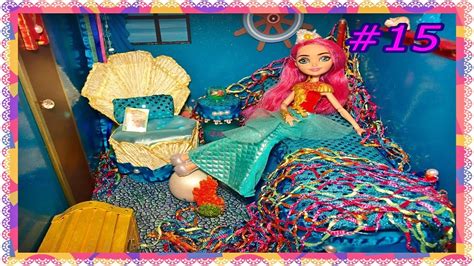 meeshell mermaid bed and dorm room doll house video tour and how to make tutorial 15 ~ever after