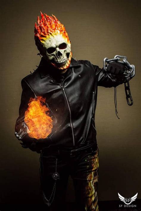 1 & 2 costume from japan free shipping. Ghost rider helmet/mask inspired | Etsy | Motorista ...