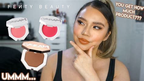 New Fenty Beauty Cream Blushes And Bronzer Demo Review Comparisons