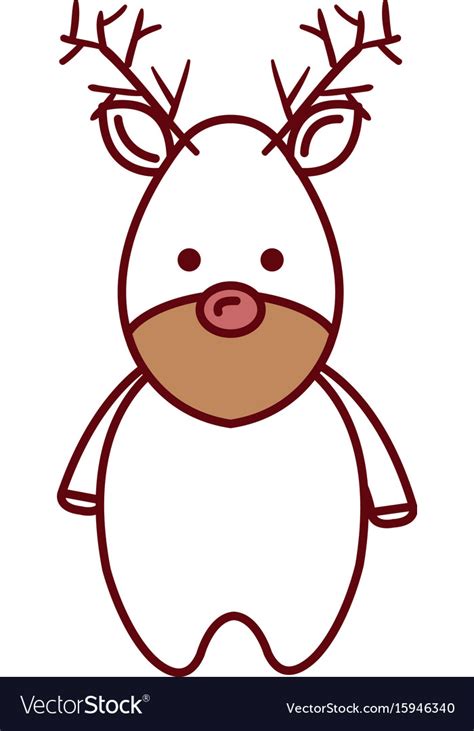 cute christmas reindeer character royalty free vector image