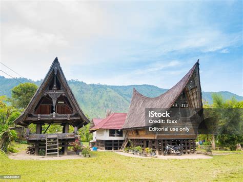 Batak Traditional Houses In A Row At Ambarita Village Lake Toba Travel