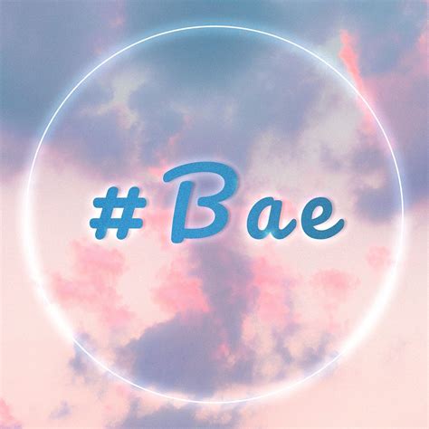 Bae Neon Blue Glow Typography Free Image By Paeng In