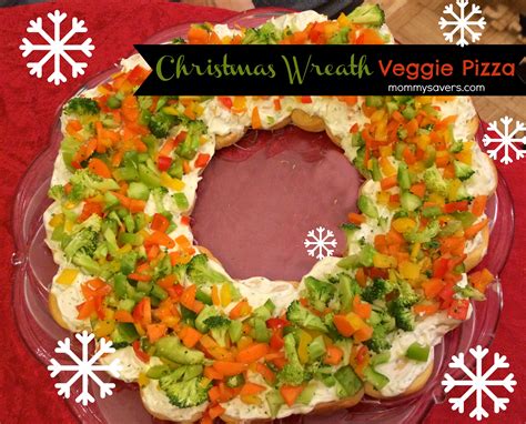 Christmas Wreath Appetizer Veggie Pizza Mommysavers