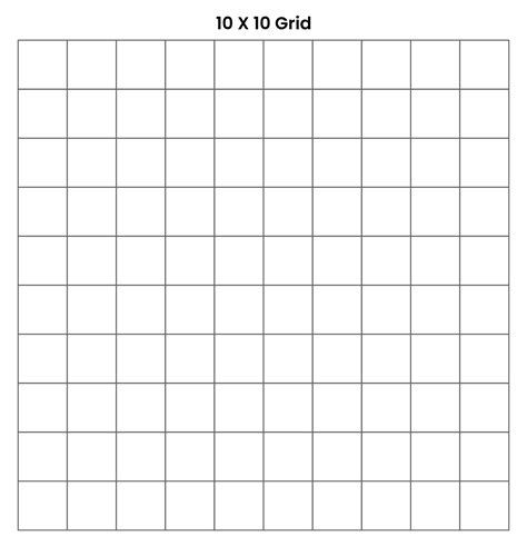 4 Best 10 By 10 Grids Printable Printablee Grid Paper Printable