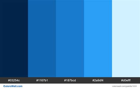 Abstract Blue Color Palette Hex Colors 03254c 1167b1 187bcd