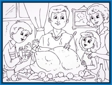 Marcado ce de las placas alveolares. Dibujo de una familia cenando en navidad | Thanksgiving ...