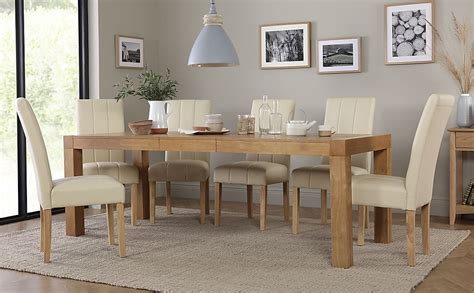 Cambridge Extending Dining Table And 4 Carrick Chairs Natural Oak Finish