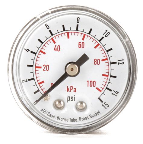 Grainger Approved Commercial Pressure Gauge 0 To 15 Psi 1 12 In Dial 18 In Npt Male