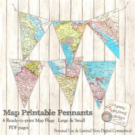 Travel Party Theme Travel Themes Travel Decor Pennant Flags