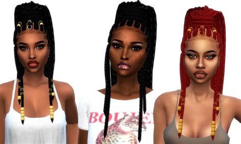 Sims 4 Cc Custom Content Black Simmer Hairstyle
