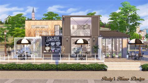 Sims4 Container Coffee Shop Rubys Home Design