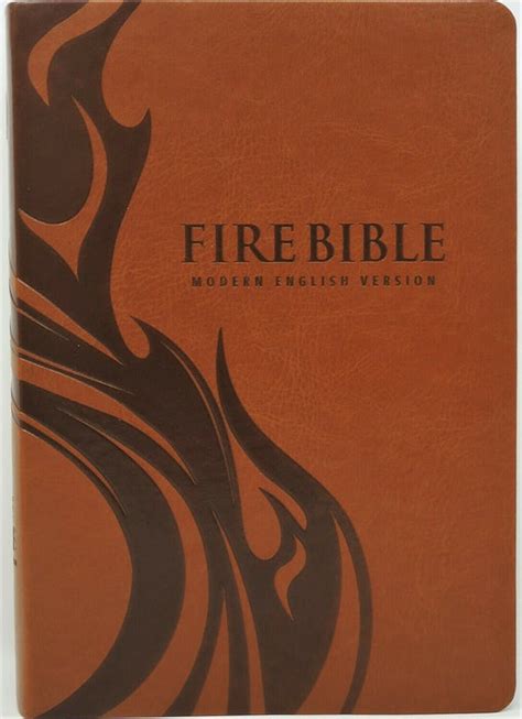 Mev Fire Bible Brown Polyurethane Cover — Charisma Shop