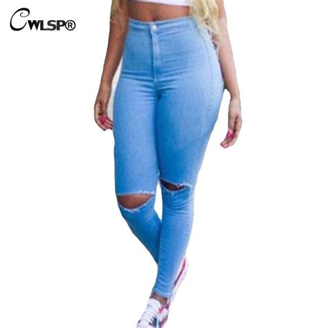 Buy Cwlsp 2018 Spring Skinny High Waist Jeans Women